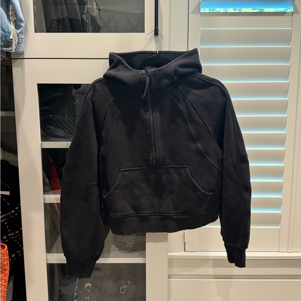 Black Cropped Hoodie